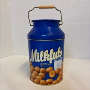 Rare Blue Milkfuls Tin Canister